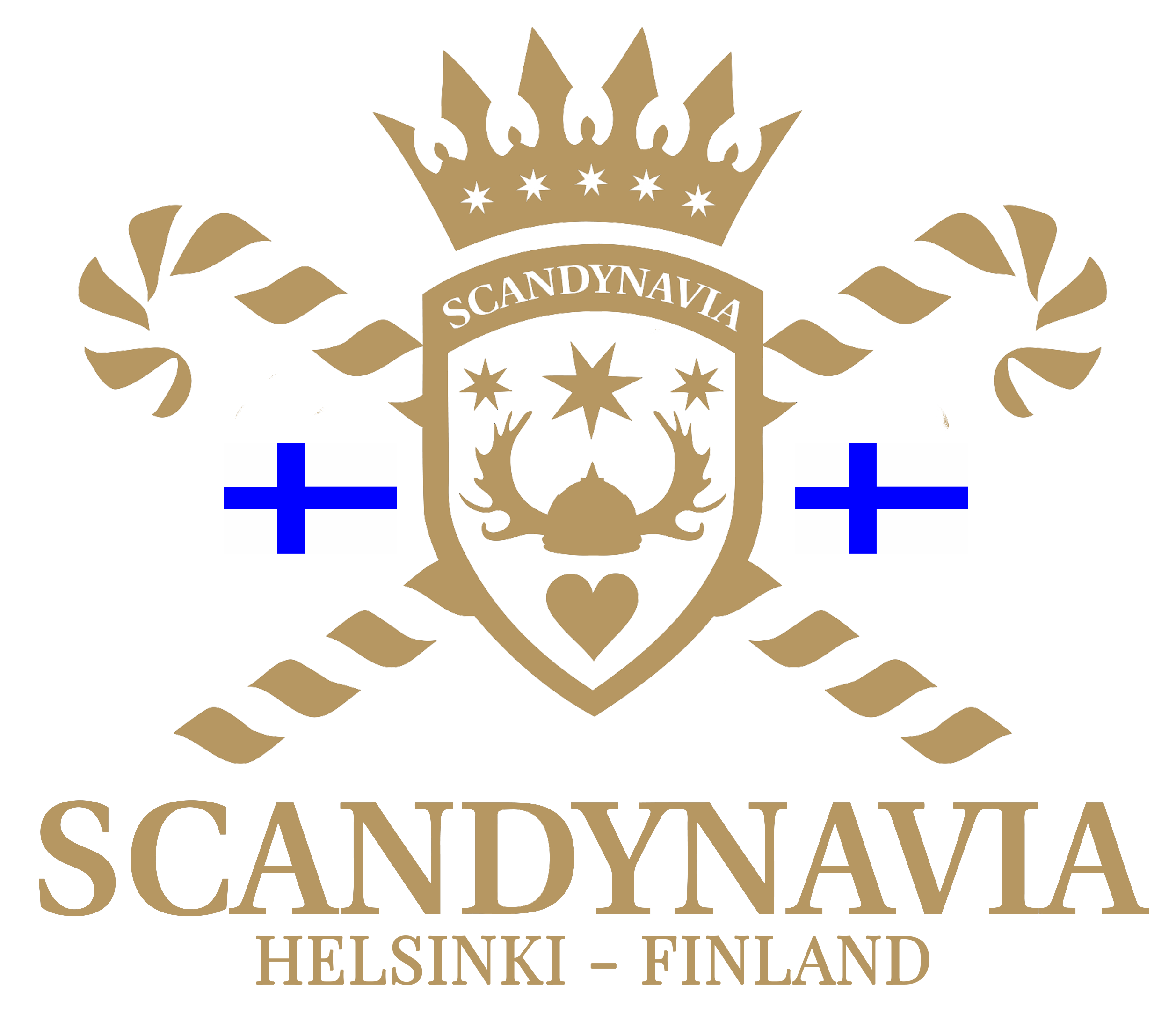 SCANDYNAVIA, Logo mit Wappen und finnischen Flaggen, Helsinki, Finnland